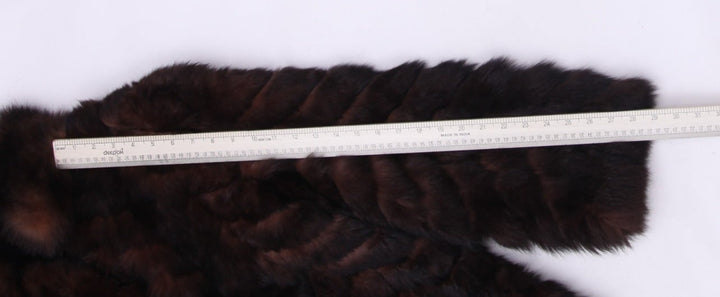 Vintage 1980s Dark Espresso Mink Fur Coat | Chevron Pattern Let-Out Real Fur Jacket | Glamorous Winter Swing | Fashion Rerun