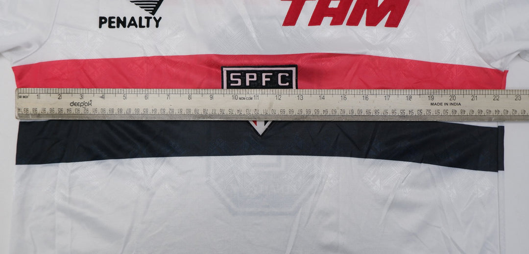 Vintage Mens Penalty SPFC Soccer Jersey White Red Black