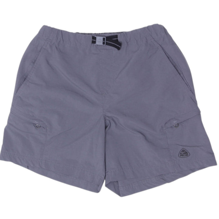 Mens Nike ACG ACG Grey Belted Nylon Hiking Cargo Shorts Size M