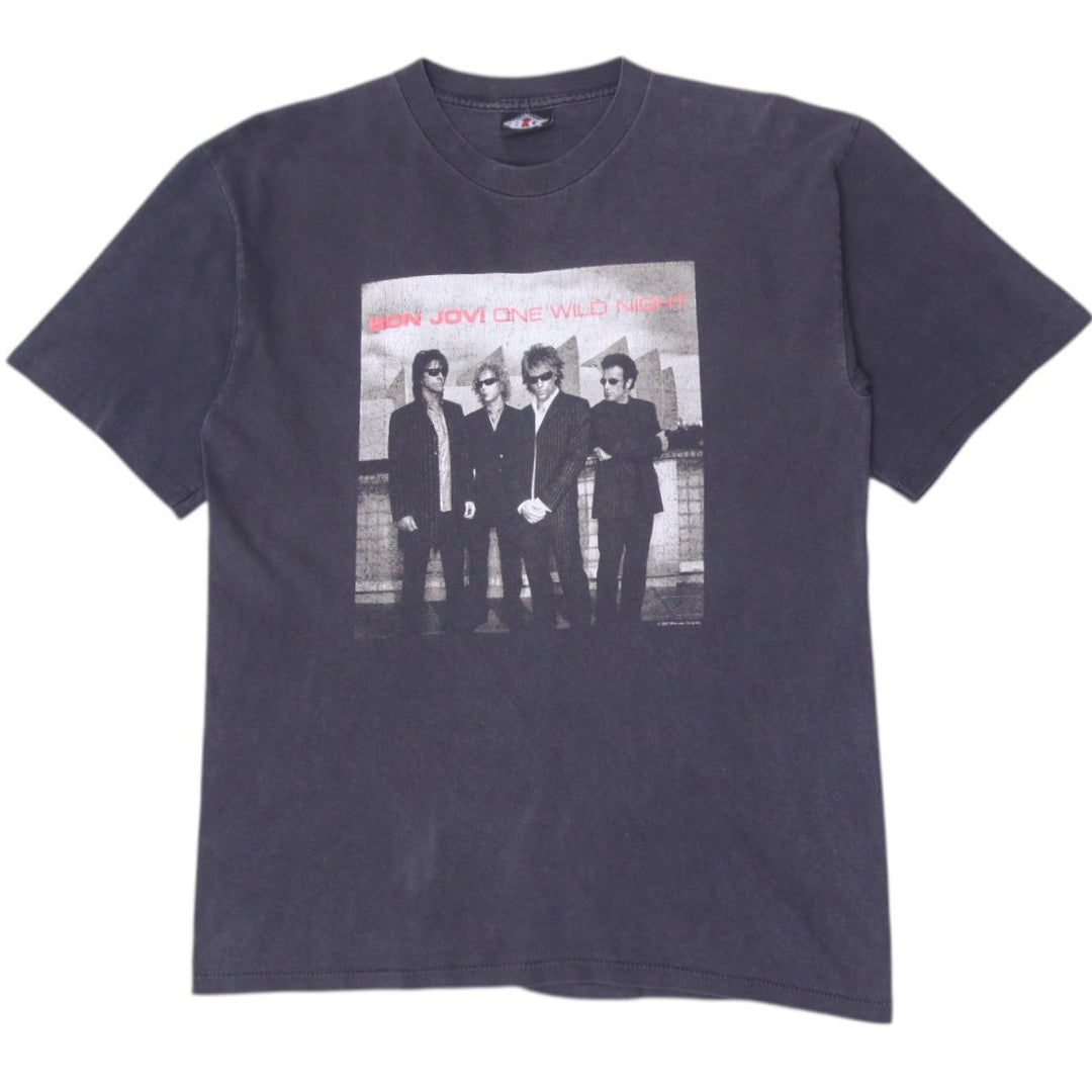 Vintage 2001 Bon Jovi One Wild Night World Tour Black T-Shirt Single Stitch L | Migration_T-Shirts | Fashion Rerun