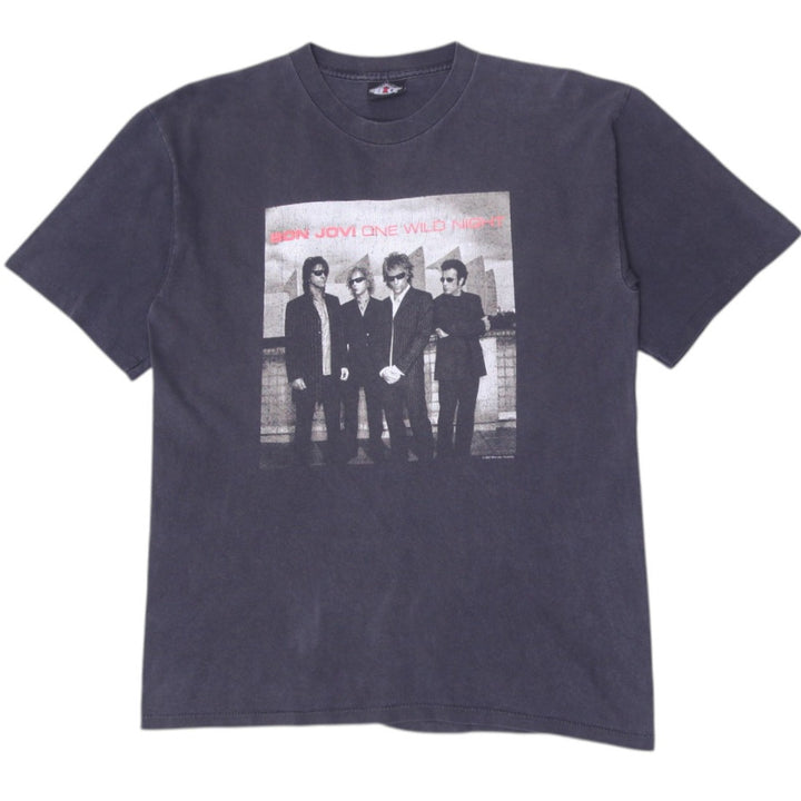Vintage 2001 Bon Jovi One Wild Night World Tour Black T-Shirt Single Stitch L | Migration_T-Shirts | Fashion Rerun
