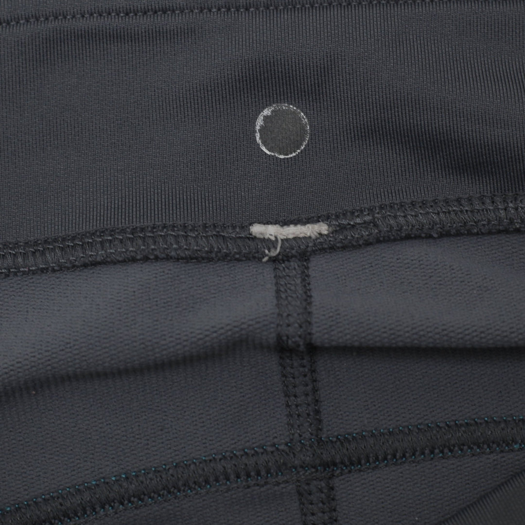 Ladies Lululemon Gray & Turquoise Piping Straight Leg Athletic Pants
