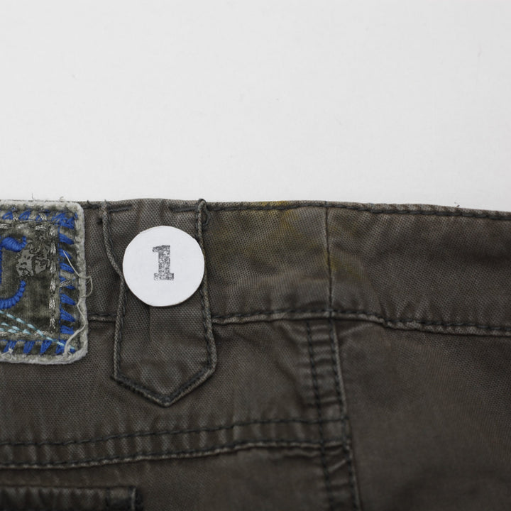 Y2K Ladies Low Rise Cyber Grunge Cargo Pants Size 34