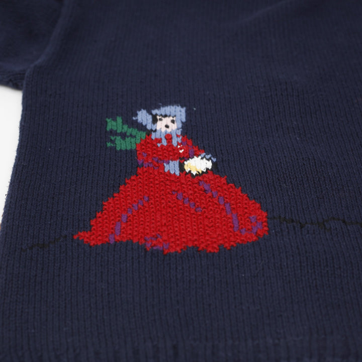 Vintage 90s Ladies Birch Bros Holiday Christmas Graphic Knit Sweater Size L