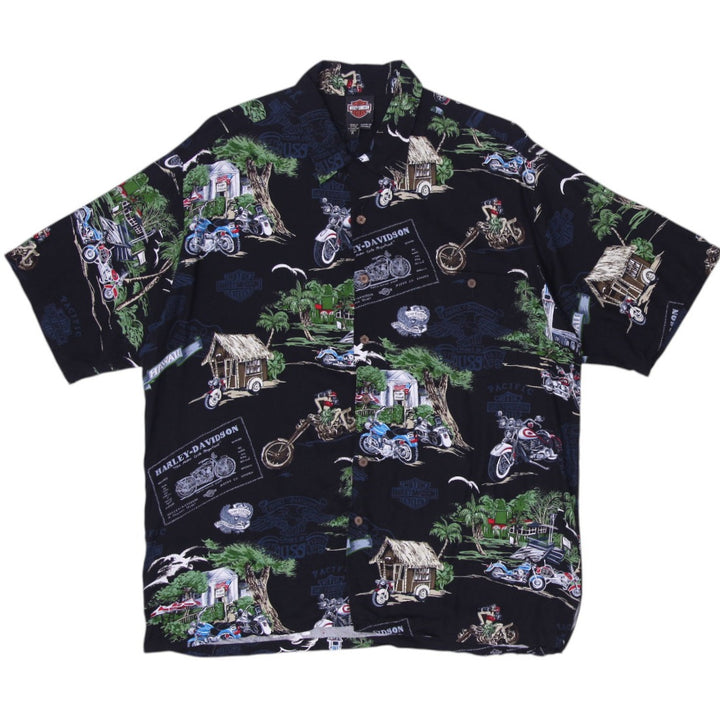 Mens Harley Davidson Graphic Hawaii Motorcycles Shirt Size XL | Migration_Shirts | Fashion Rerun