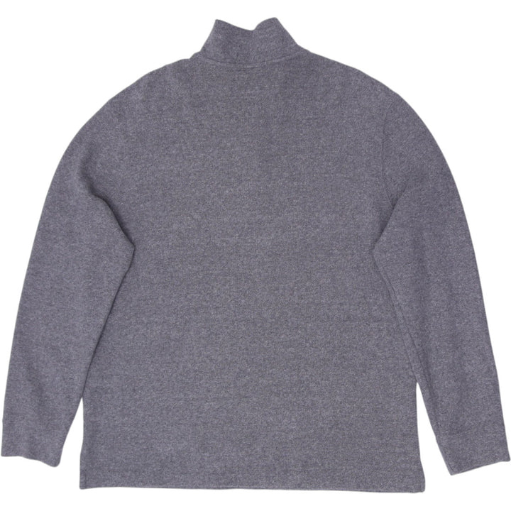 Mens Polo Ralph Lauren Quarter Zip Sweater Gray Knitwear Logo Classic