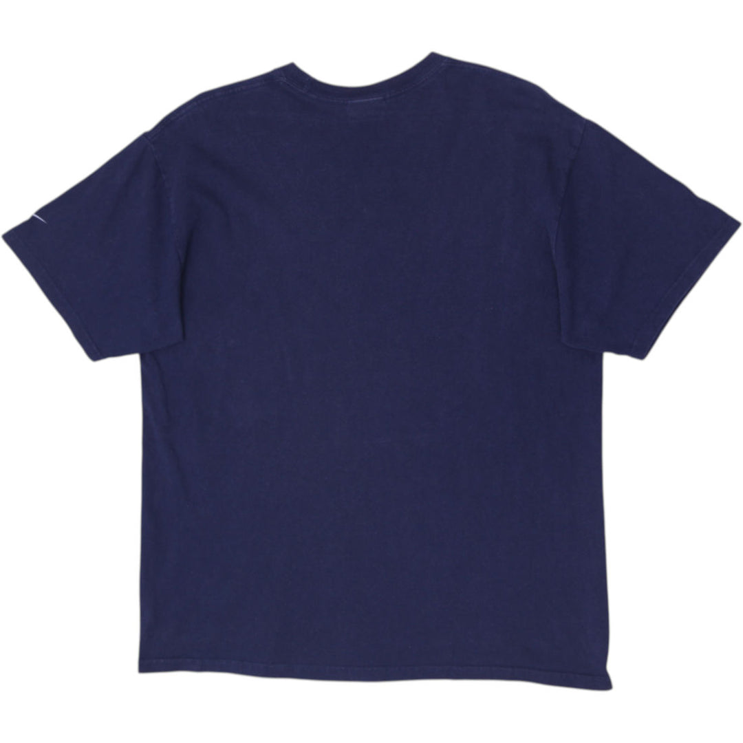 Vintage Mens Nike Sunburst Star Graphic T-Shirt Navy Blue Size M