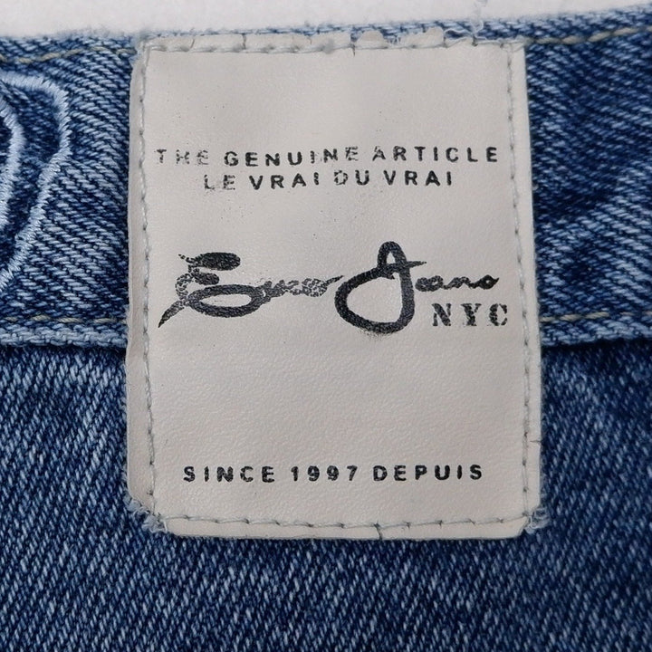 Y2K Mens Ecko Jeans NYC Blue Denim Bulldog Embroidered Logo