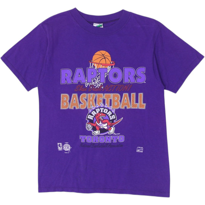 Vintage 90s Toronto Raptors Slam Dunk Action NBA Purple Basketball T-Shirt M | Migration_T-Shirts | Fashion Rerun
