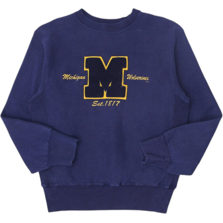 Vintage 90s University of Michigan Varsity Letterman Spell Out Sweatshirt Large | Migration_Sweatshirts | Fashion Rerun