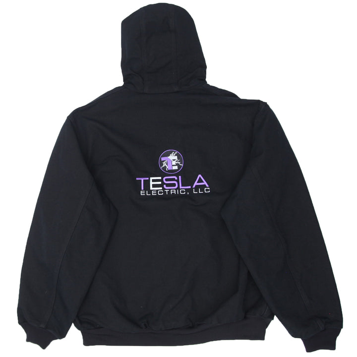 Vintage Carhartt J131 BLK Black Canvas Hooded Jacket Made In The USA