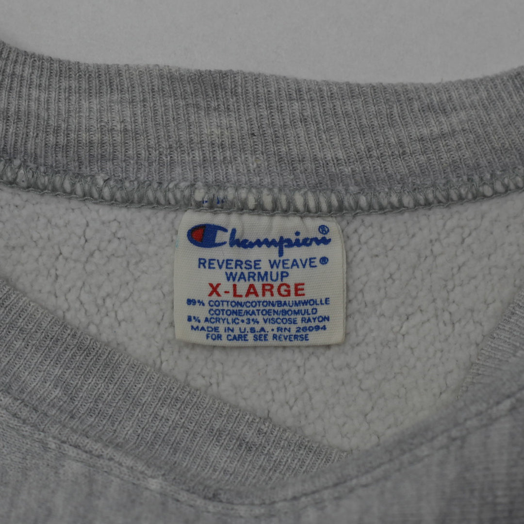 Vintage Champion Reverse Weave Sweatshirt Eastern Illinios Gray Size XL - Fashion Rerun Vintage Migration_Sweaters