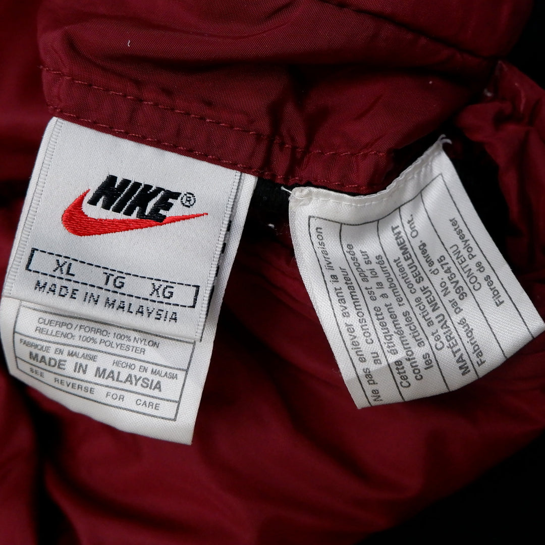 Vintage 90s Nike Swoosh Reversible 90s Black Maroon Jacket