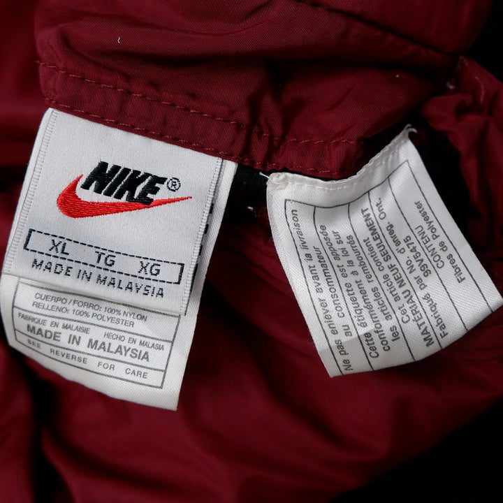 Vintage 90s Nike Swoosh Reversible 90s Black Maroon Jacket