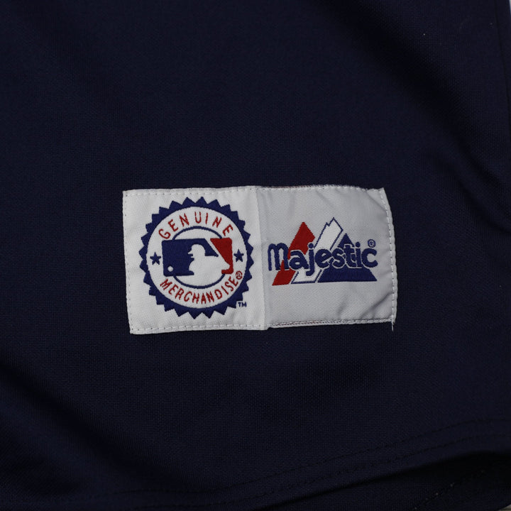 Vintage Mens Majestic Indians Jersey Navy Baseball Jerseys | Migration_Jerseys - Detail View | Fashion Rerun