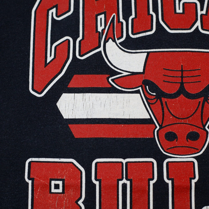 Vintage 80s 90s Trench Chicago Bulls T-Shirt Made in USA Single Stitch Size L