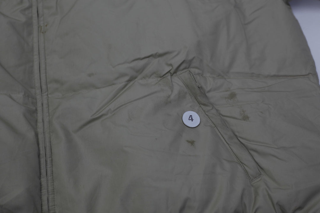 Vintage Mens Polo Ralph Lauren Puffer Jacket Beige Down Fill
