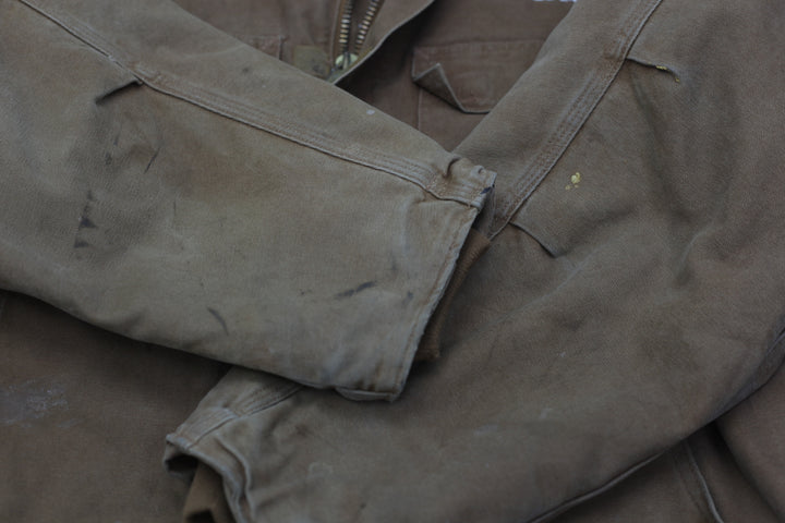 Vintage Carhartt Arctic Quilt Lined Sandstone Traditional Coat C26 BRN Slightly Distressed Jacket
