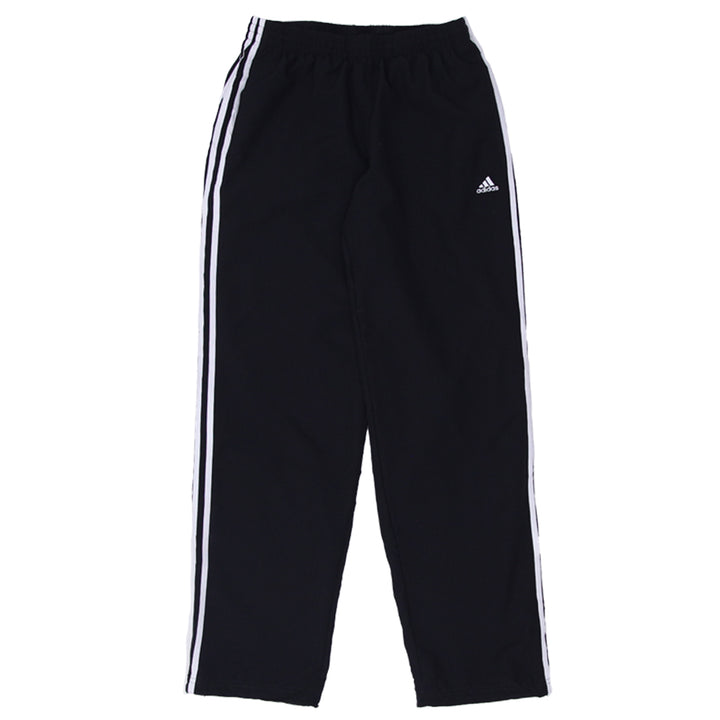 Mens Adidas Embroidered White Stripes Black Track Pants - Fashion Rerun Vintage Migration_Pants
