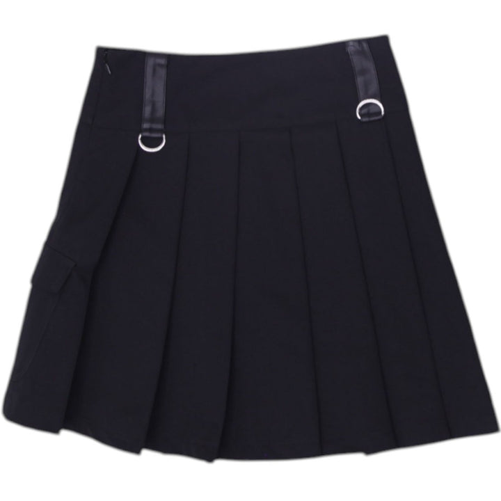 Y2K Ladies Black Pleated Mini Skirt