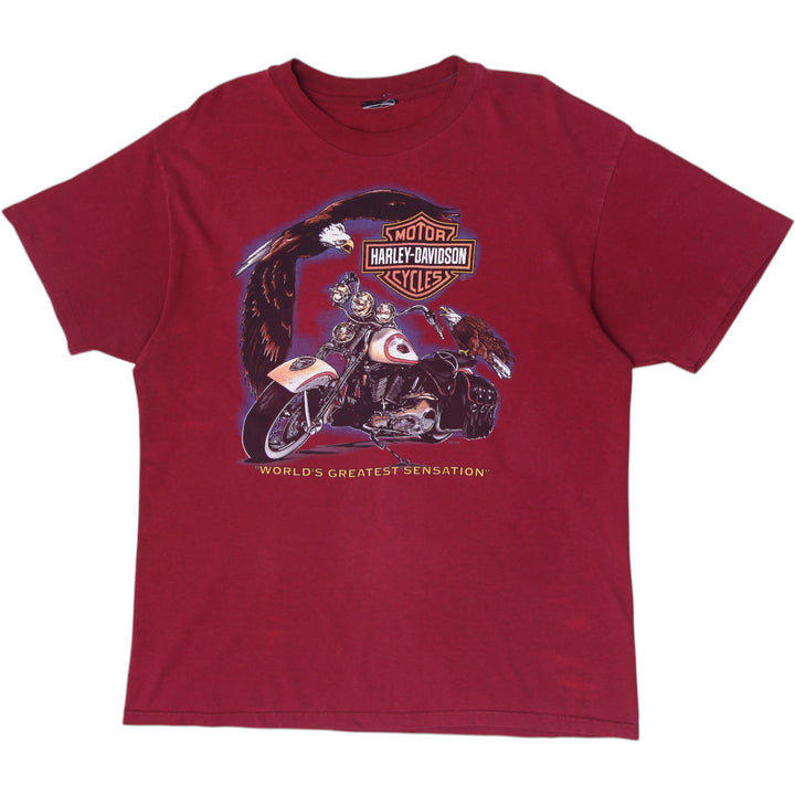 Vintage 90s Harley-Davidson "World's Greatest Sensation" Eagle T-Shirt