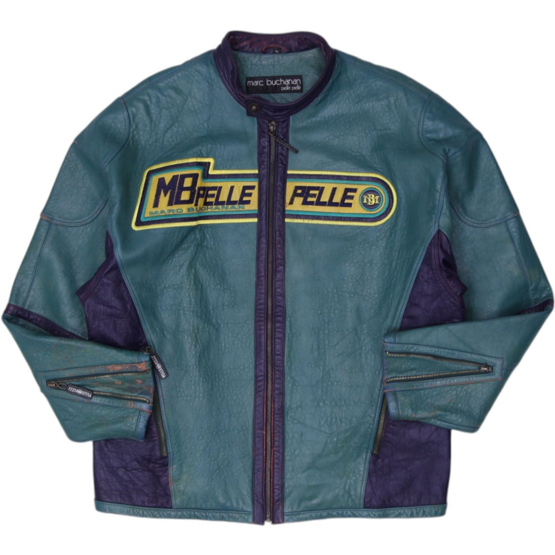 Shop Vintage 90s Marc Buchanan Pelle Pelle Green Leather Jacket