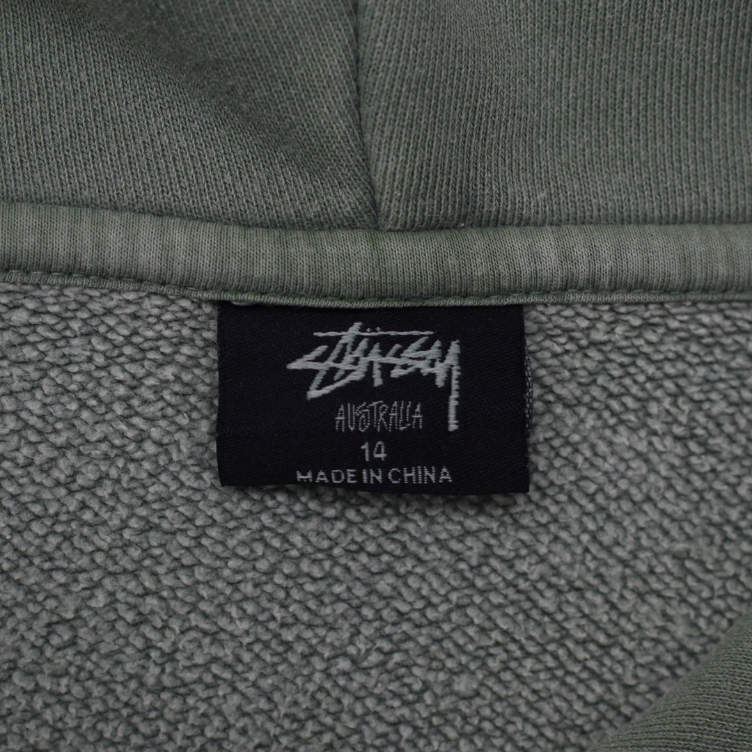 Stussy Embroidered Logo Streetwear Pullover Hoodie Size 14 | Migration_Hoodies SW COLLECTION - Back View | Fashion Rerun