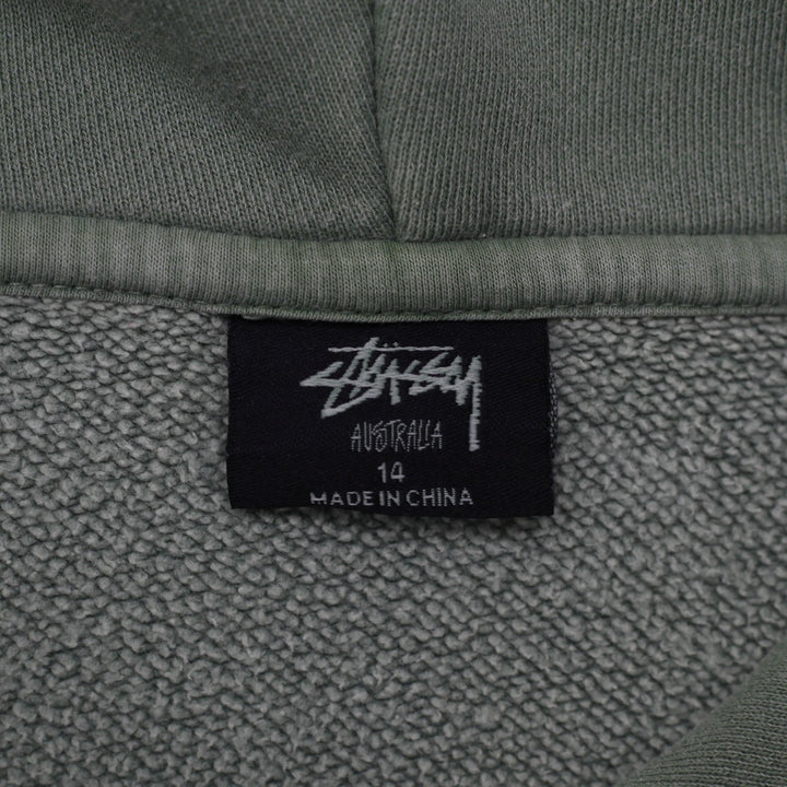 Stussy Embroidered Logo Streetwear Pullover Hoodie Size 14 | Migration_Hoodies SW COLLECTION - Back View | Fashion Rerun