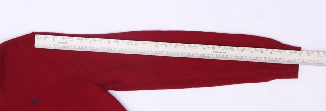 Vintage Polo By Ralph Lauren Sweater Red Cotton Quarter Zip Size L | Migration_Jumper & Knitwear RL Collectio | Fashion Rerun