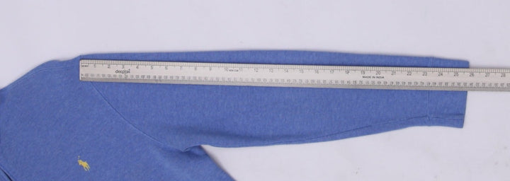 Mens Polo By Ralph Lauren Blue Quarter Zip Cotton Knitwear Sweater L | Migration_Knitwear & Sweaters RL Colle | Fashion Rerun