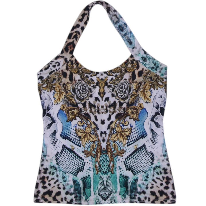 Y2K Ladies Leopard Print Artsy Cool Sleeveless Tank Top Size S | Migration_Y2K Tops | Fashion Rerun