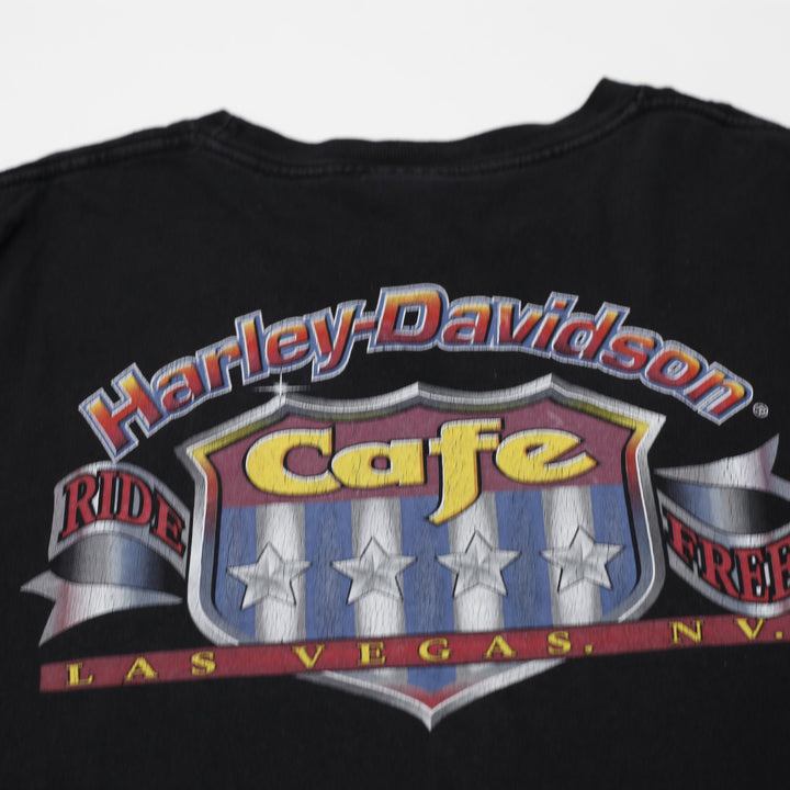 Vintage 90s Harley Davidson Cafe Las Vegas T-Shirt Size XXL