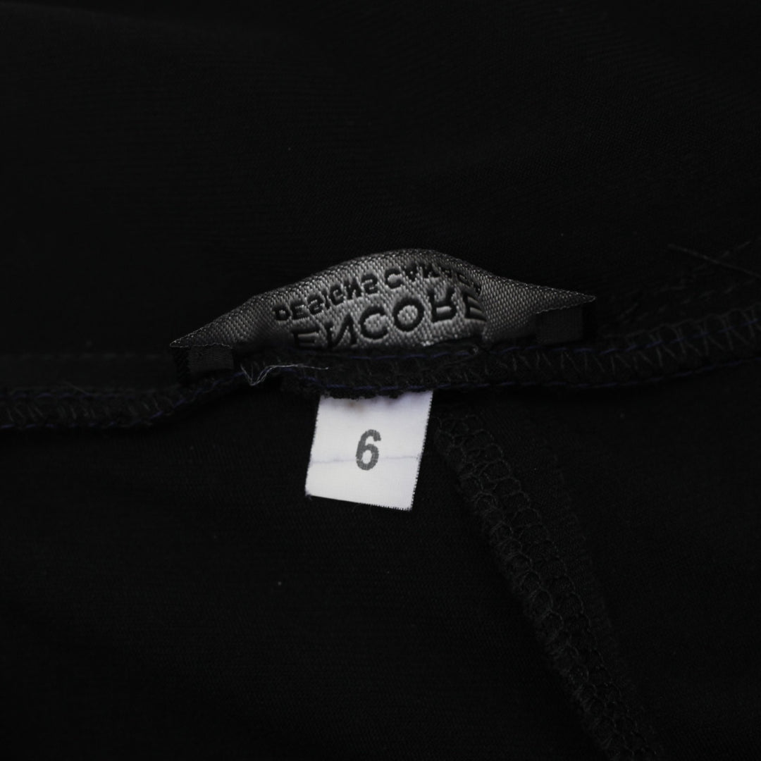 Y2K Ladies Encore Designs Canada Little Black Cocktail Dress Ruffle Size 6