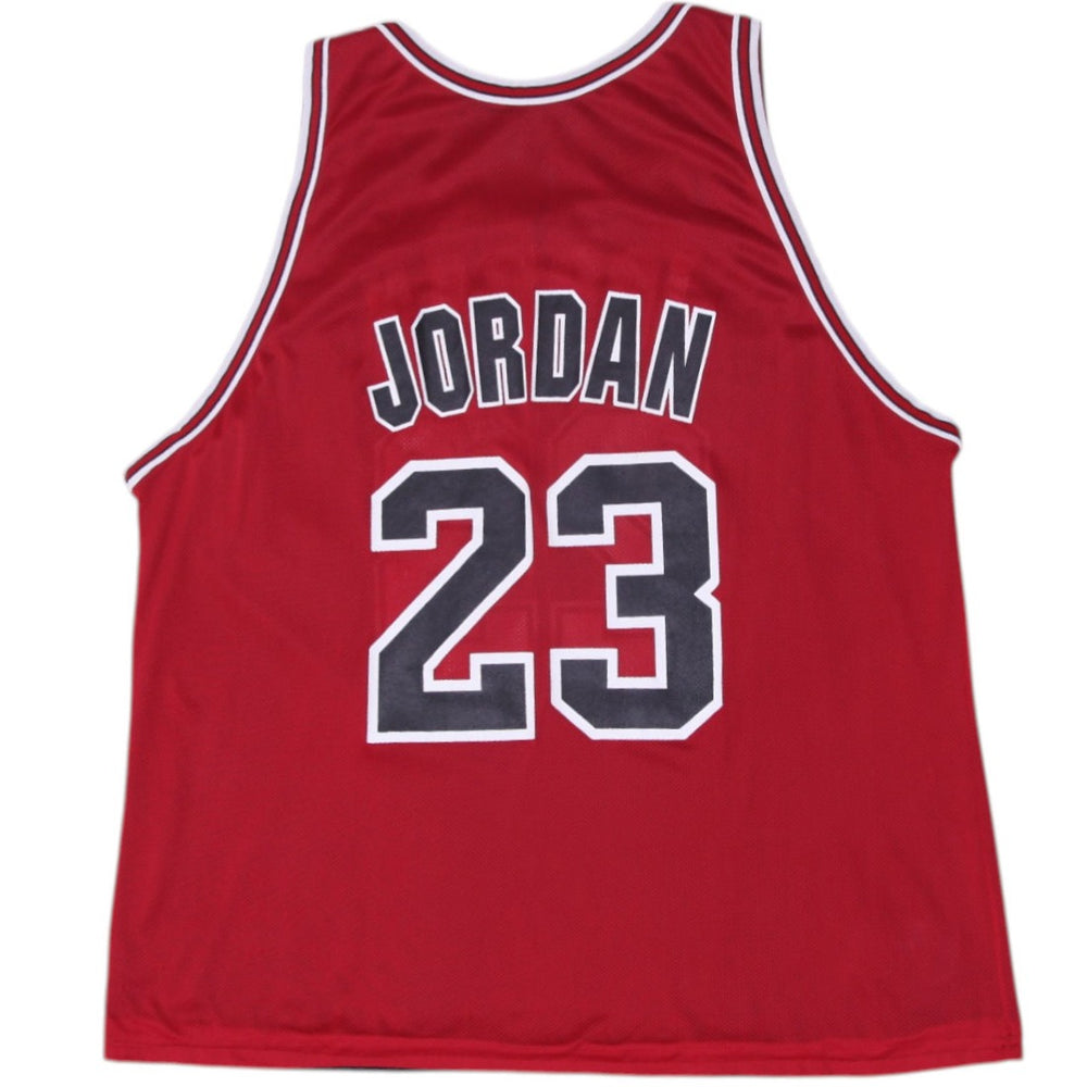 Vintage Champion Bulls Jordan # 23 NBA Black Reversible Jersey Size 48 | Migration_Jerseys - Side View | Fashion Rerun