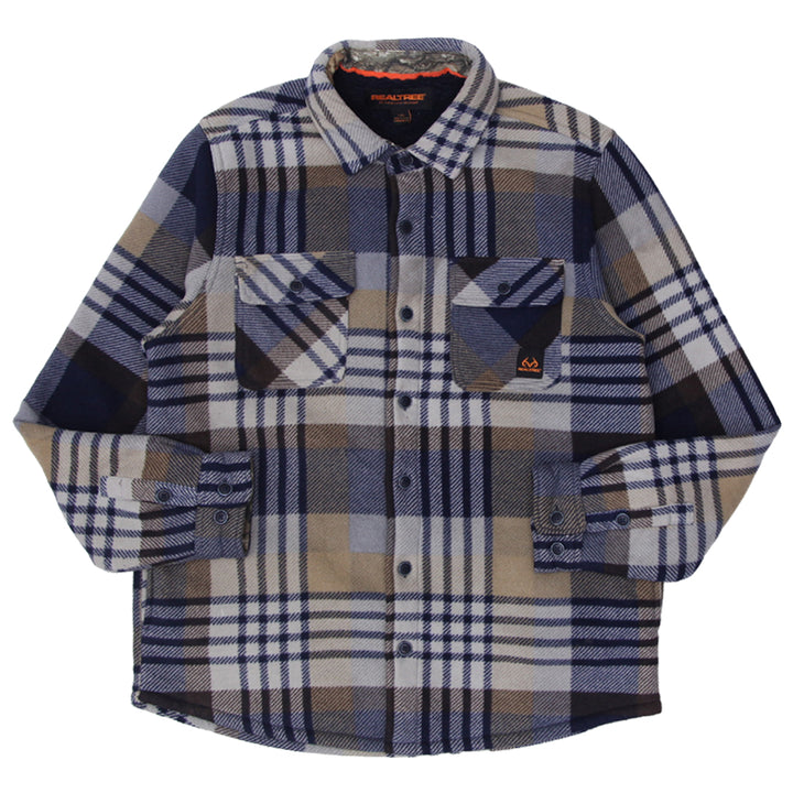 Mens Realtree Sherpa Lined Fleece Shacket - Fashion Rerun Vintage Migration_Shirt