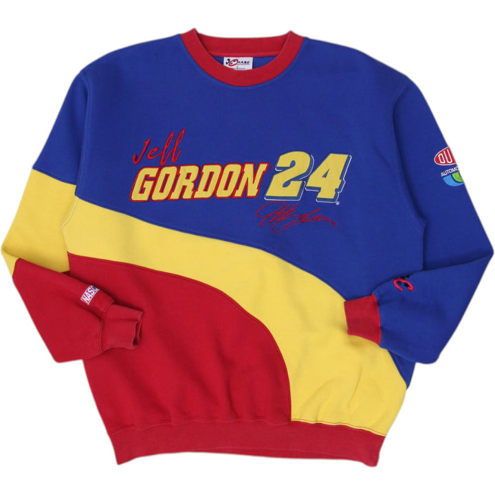 Vintage Chase Authentics Jeff Gordon #24 NASCAR Color Block Crewneck Sweatshirt L