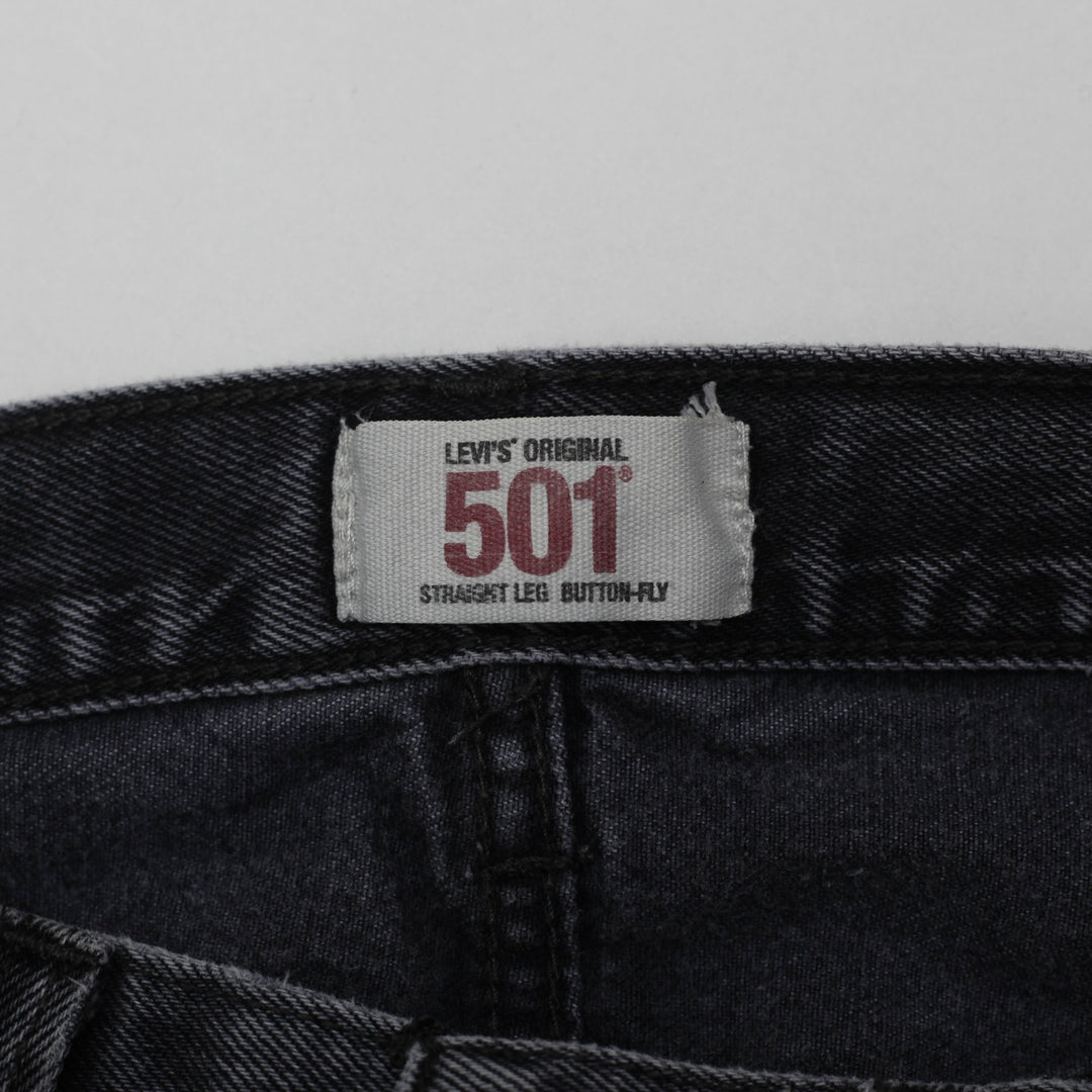 Mens Levi's 501 Black Straight Leg Jeans Size 32