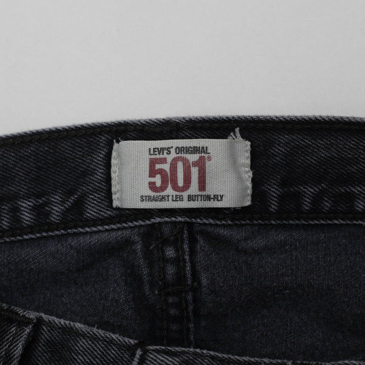 Mens Levi's 501 Black Straight Leg Jeans Size 32