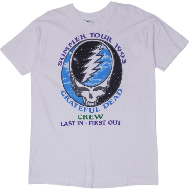 Vintage 1993 Grateful Dead Summer Tour Crew T-Shirt Steal Your Face Liquid Blue XL | Migration_T-Shirts | Fashion Rerun