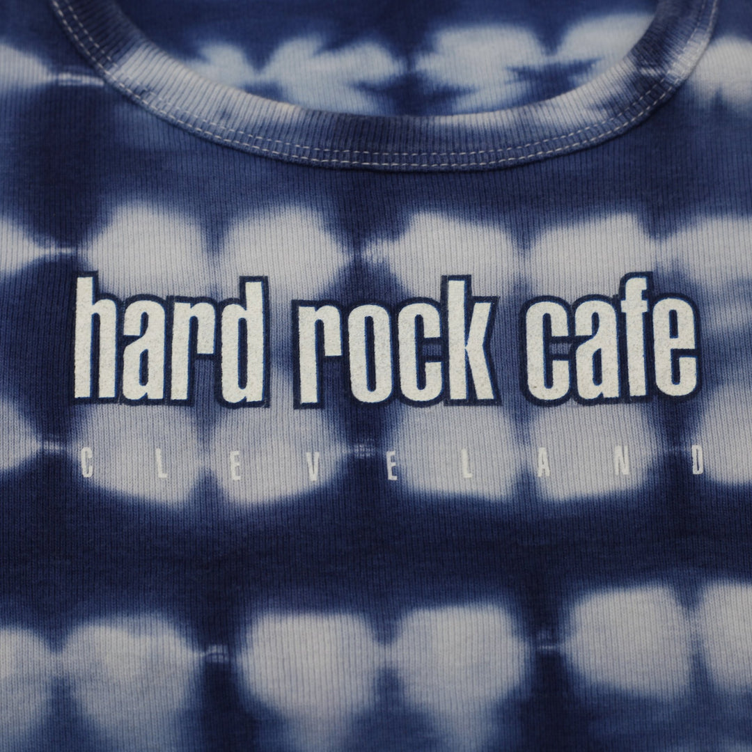 Ladies Hard Rock Cafe Tank Top Navy Tie Dye Graphic Sleeveless Size S