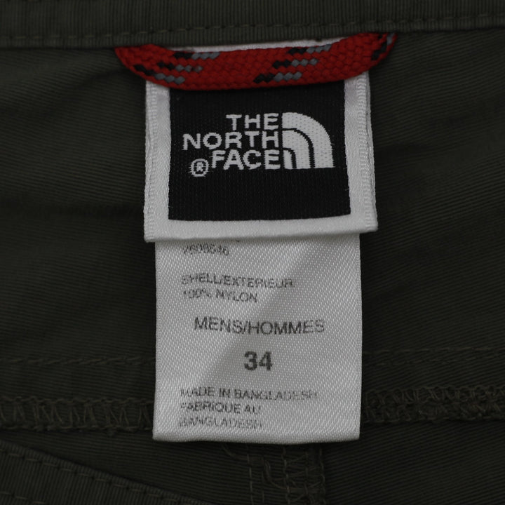 Mens The North Face Size 34 Olive Green Nylon Outdoor Hiking Shorts