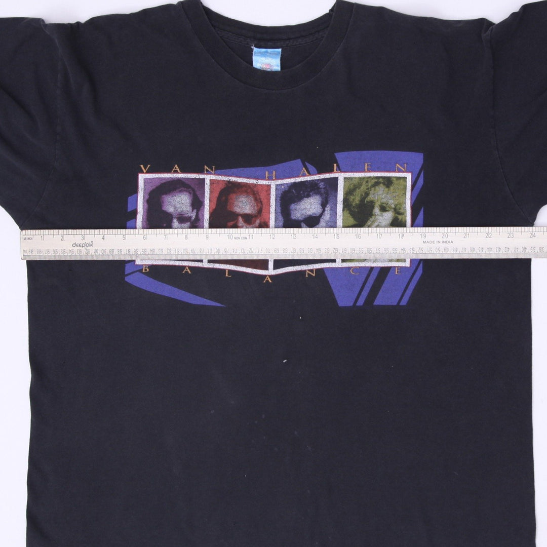 Vintage 1995 Van Halen Balance Tour T-Shirt Fruit of the Loom Blue Bar Size XL