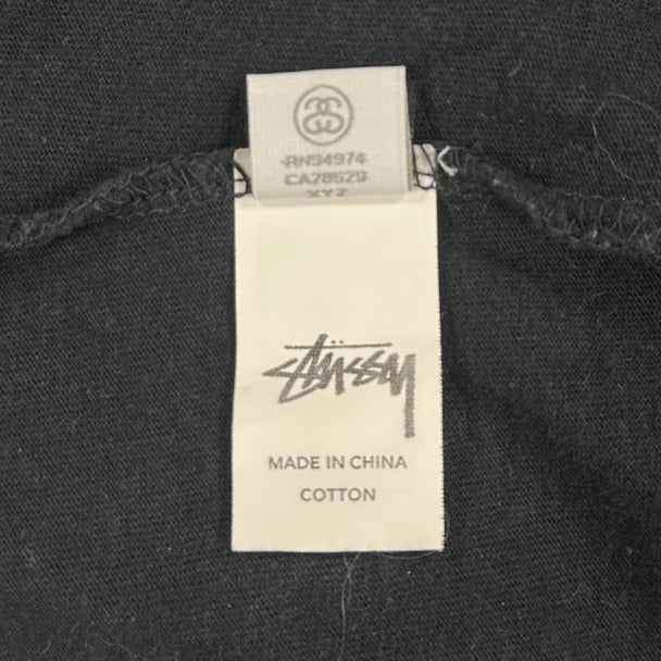 Mens Stussy Australia Black Cosmos Flower Graphic T-Shirt
