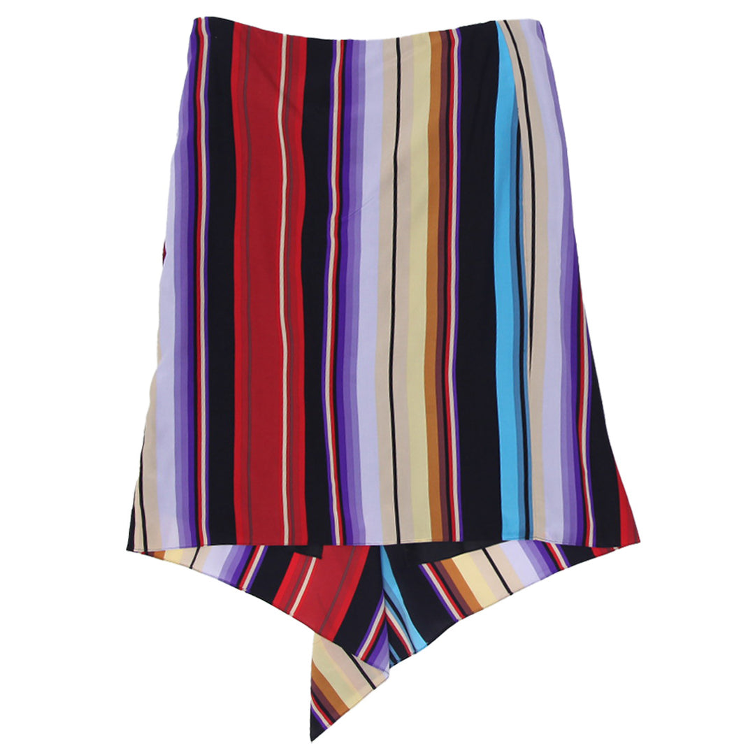 Ladies Lauren Ralph Lauren Limone Silk Stripe Drape Skirt Petite S