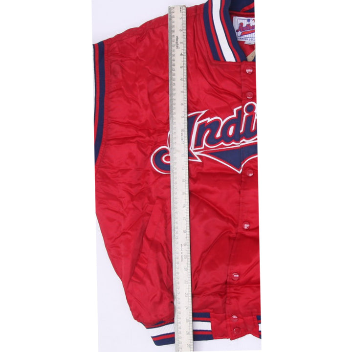 Vintage 1990's Cleveland Indians Guardians Red Starter Jacket Satin