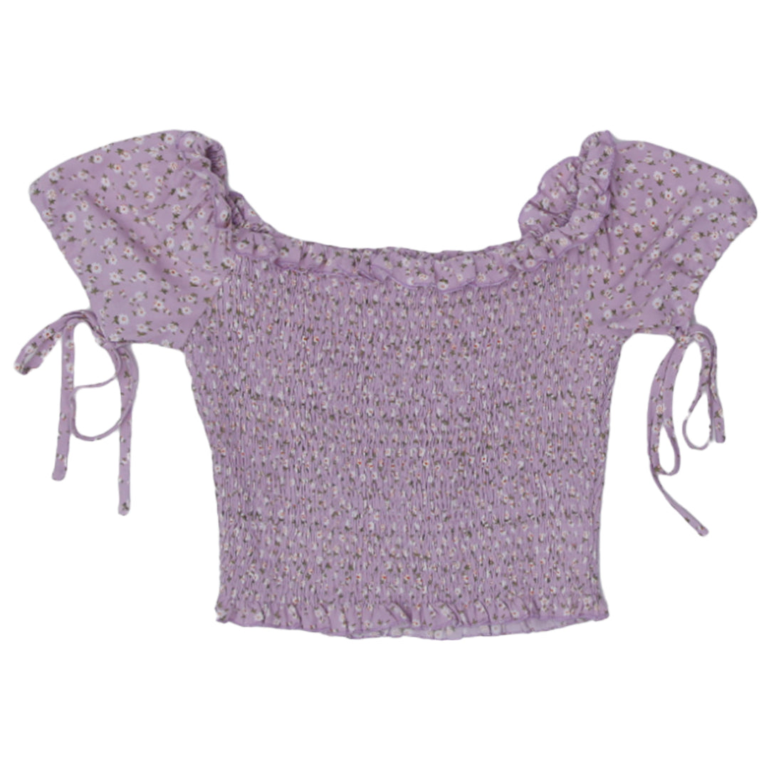 Ladies Floral Smocked Top