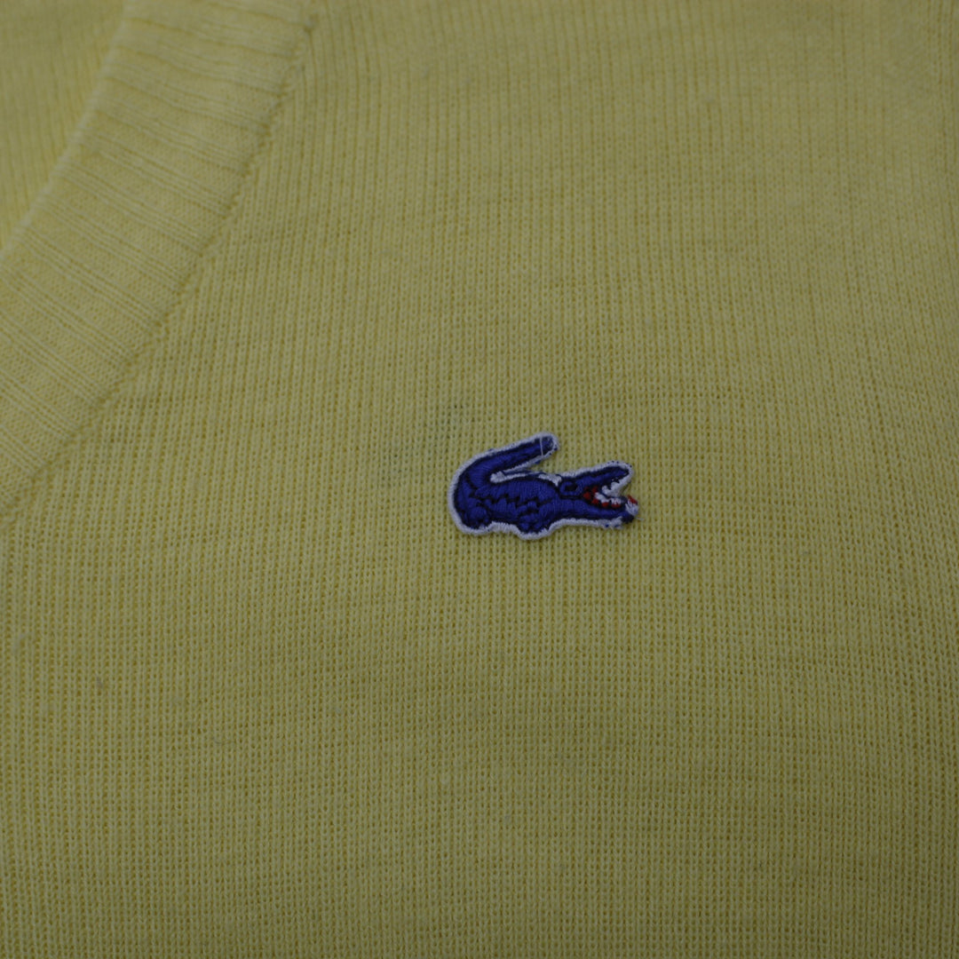 Vintage Ladies 80s Lacoste Izod V-Neck 100% Acrylic Sweater Size 16 | Migration_Knitwear & Sweaters - Detail | Fashion Rerun