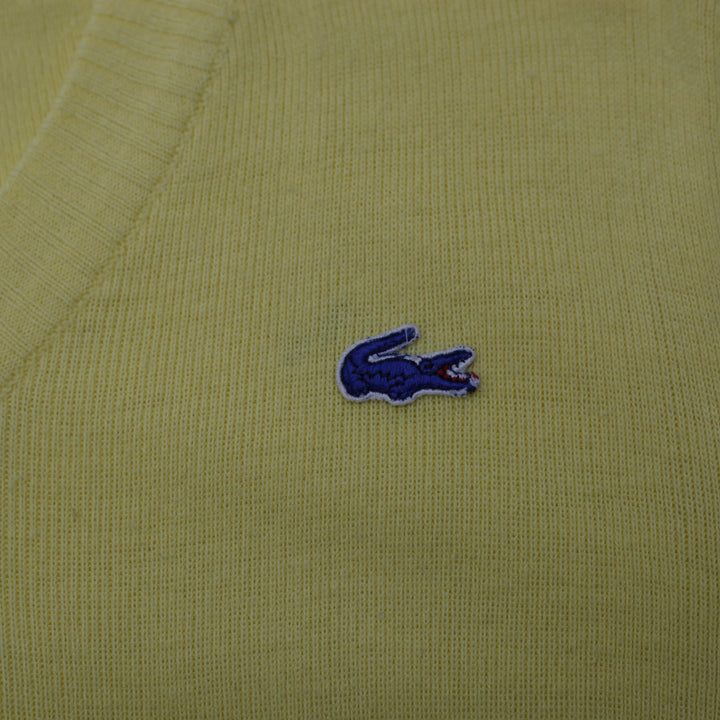 Vintage Ladies 80s Lacoste Izod V-Neck 100% Acrylic Sweater Size 16 | Migration_Knitwear & Sweaters - Detail | Fashion Rerun
