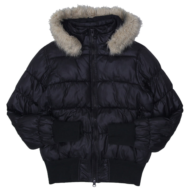 Ladies Lee Full Zip Puffer Jacket Black - Fashion Rerun Vintage Migration_Jacket