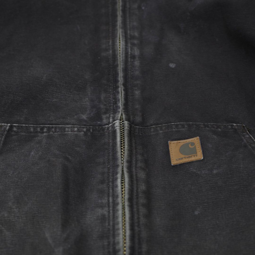 Mens Carhartt J130 DKB Sandstone Active Hooded Jacket Size L
